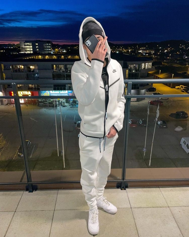ensemble nike tech fleece blanc